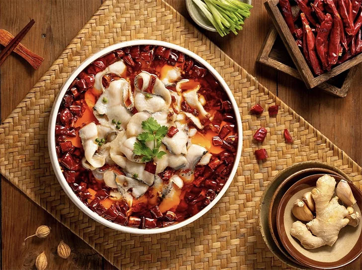 Présentation du poisson bouilli du Sichuan